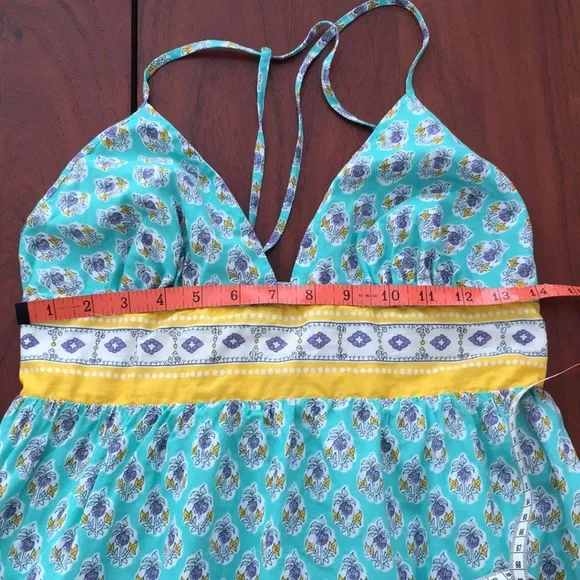 NWOT J Crew SZ Blockprints cotton tie top midi dress M - Picture 7 of 12